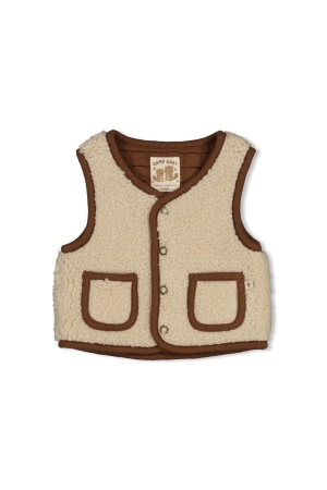 Feetje Teddy gilet omkeerbaar - Tiny Timber Tales Offwhite