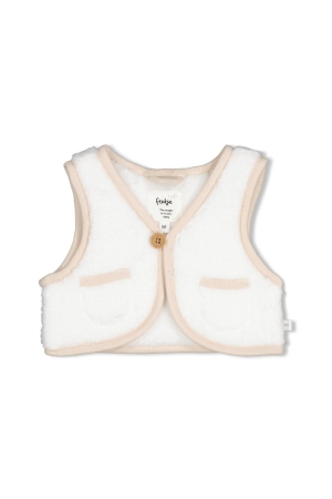 Feetje Teddy gilet - Penguin Cuddles Offwhite