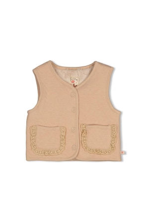 Feetje Gilet fake fur omkeerbaar - Forest Garden Zand