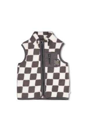 Feetje Bodywarmer fleece - Pasta Party Antraciet