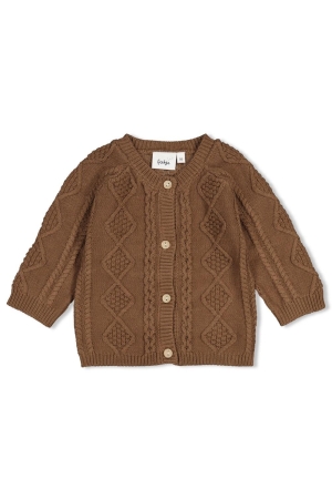 Feetje Vestje gebreid  - The Knits Bruin