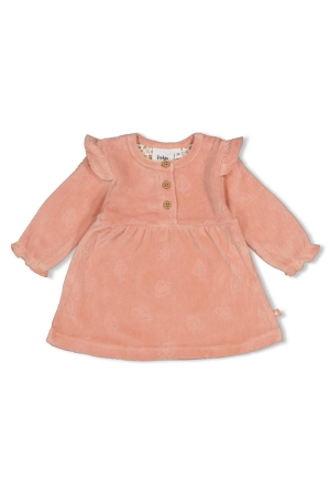 Feetje Jurk velours AO - Fall in Love Roze