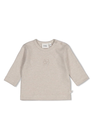 Feetje Longsleeve streep - The Cuddle Company Bruin melange