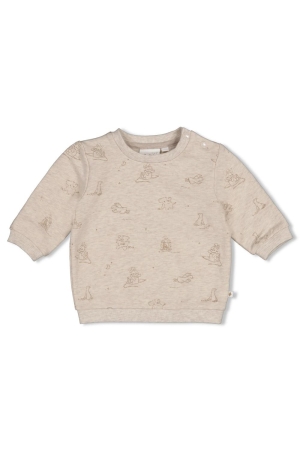 Feetje Sweater AOP - The Cuddle Company Taupe melange