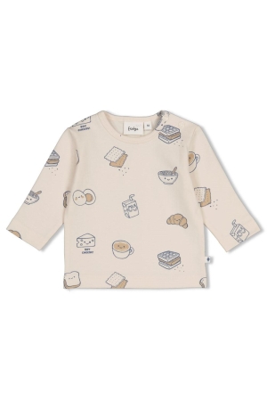 Feetje Longsleeve AOP - Breakfast Buddy Creme