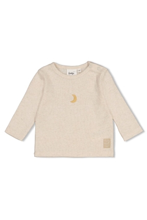 Feetje Longsleeve rib - Over the Moon for You Offwhite melange