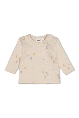Feetje Longsleeve AOP - Over the Moon for You Offwhite melange
