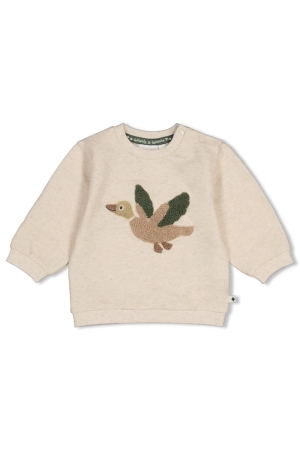 Feetje Sweater - Wiggle and Waddle Offwhite melange