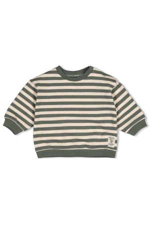 Feetje Sweater streep - Wiggle and Waddle Groen
