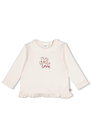 Feetje Longsleeve ruches - My Little Love Offwhite