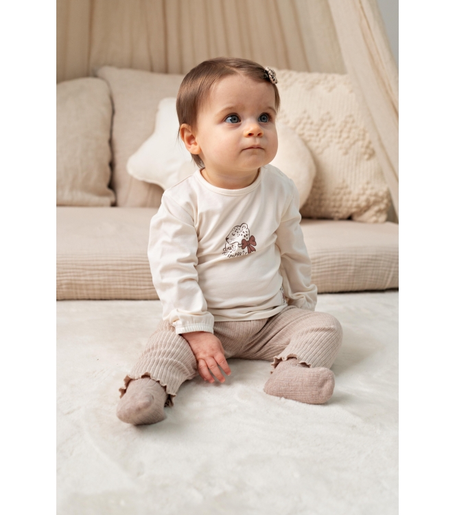 Feetje beenmode Taupe melange 50400385