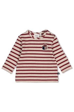 Feetje Longsleeve streep - Built for Fun Bordeaux