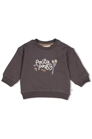 Feetje Sweater - Pasta Party Antraciet