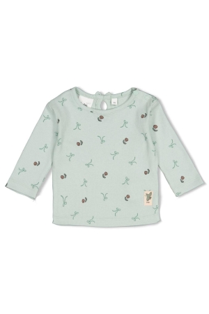 Feetje Longsleeve rib AOP - Lucky Bloombird Mint