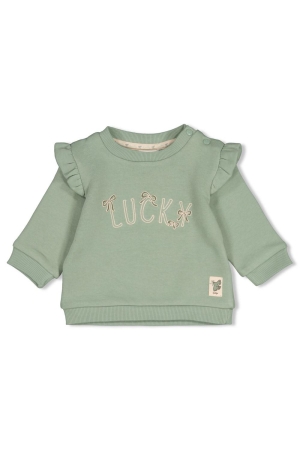 Feetje Sweater - Lucky Bloombird Jade Groen