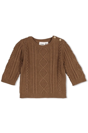 Feetje Sweater gebreid cable-knit - The Knits Bruin