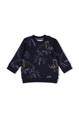 Feetje Sweater AOP - Rock the Earth d.Blauw