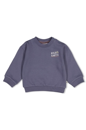 Feetje Sweater met rugprint - Rock the Earth Blauw