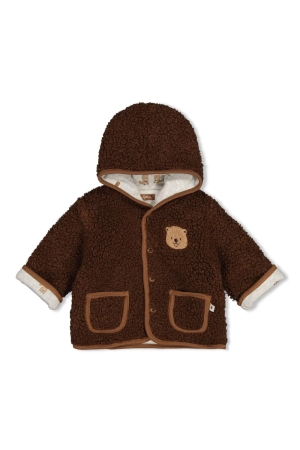 Feetje Teddy jasje omkeerbaar met capuchon - Tiny Timber  Bruin