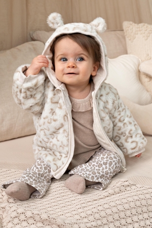 Feetje Jasje Fake fur met capuchon - Dress to Impress Offwhite