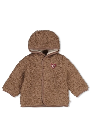 Feetje Jasje Bouclé omkeerbaar met capuchon - My Little L Taupe