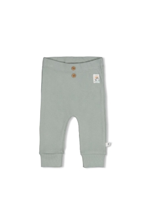 Feetje Broek rib - Penguin Cuddles Zeegroen