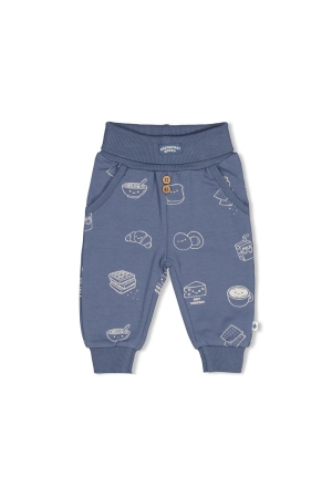 Feetje Broek AOP - Breakfast Buddy Blauw
