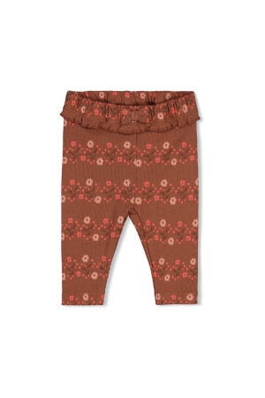 Feetje Legging rib AOP - Forest Garden Bruin