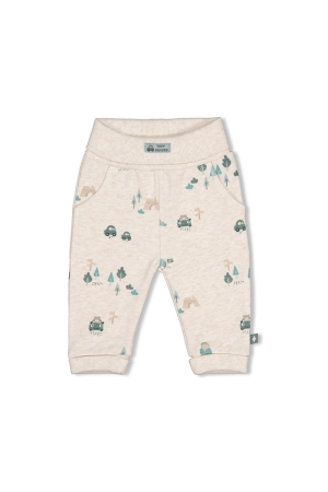 Feetje Broek AOP - Beep Beep Offwhite melange