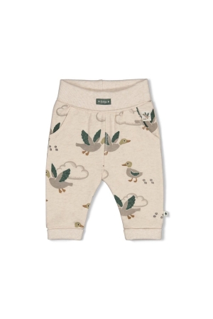 Feetje Broek AOP - Wiggle and Waddle Offwhite melange