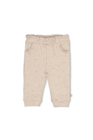 Feetje Broek AOP - My Little Love Taupe melange