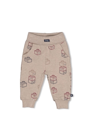 Feetje Broek AOP - Built for Fun Taupe melange