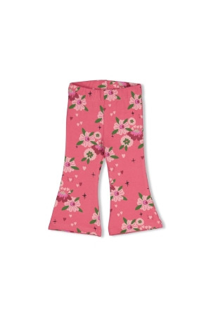 Feetje Flare broek AOP - Moon Flower Roze