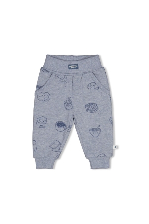 Feetje Broek AOP - Breakfast Buddy Blauw melange