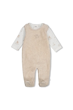 Feetje Boxpakje 2-delig velours rib - The Cuddle Company Taupe melange