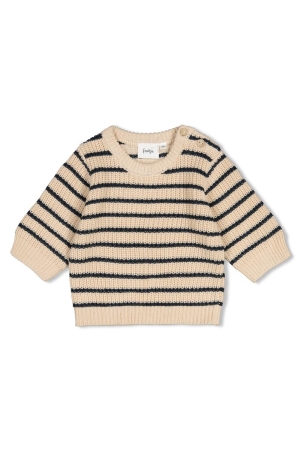 Feetje Sweater gebreid streep - Winter Denims Taupe