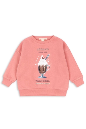 Konges Slojd  Lou Sweater met pailletten Peach Blossom