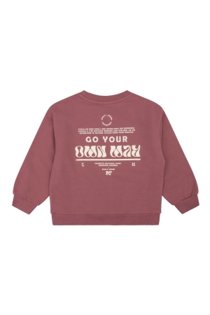 Daily7 Sweater Oversized Backprint 4292 Barn Bordeaux