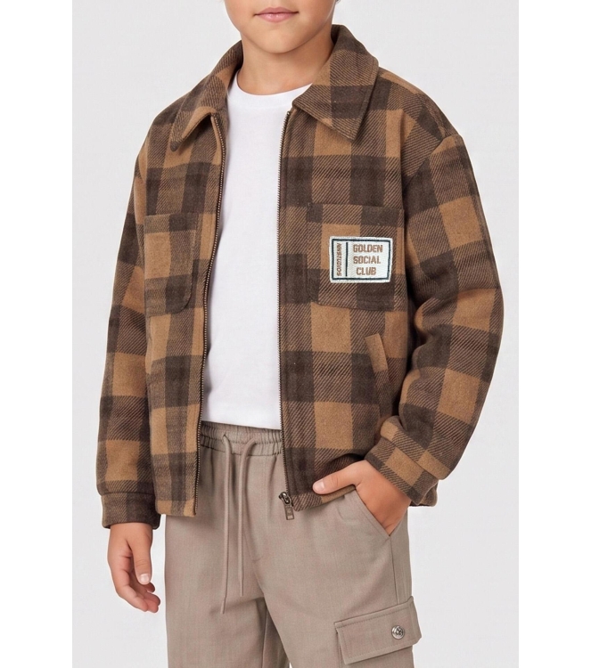 Nik&Nik overhemden Caramel Brown B 4-280 2605