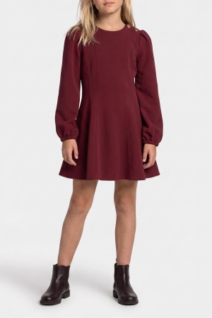 Nik&Nik Eliza Jurk Deep Burgundy