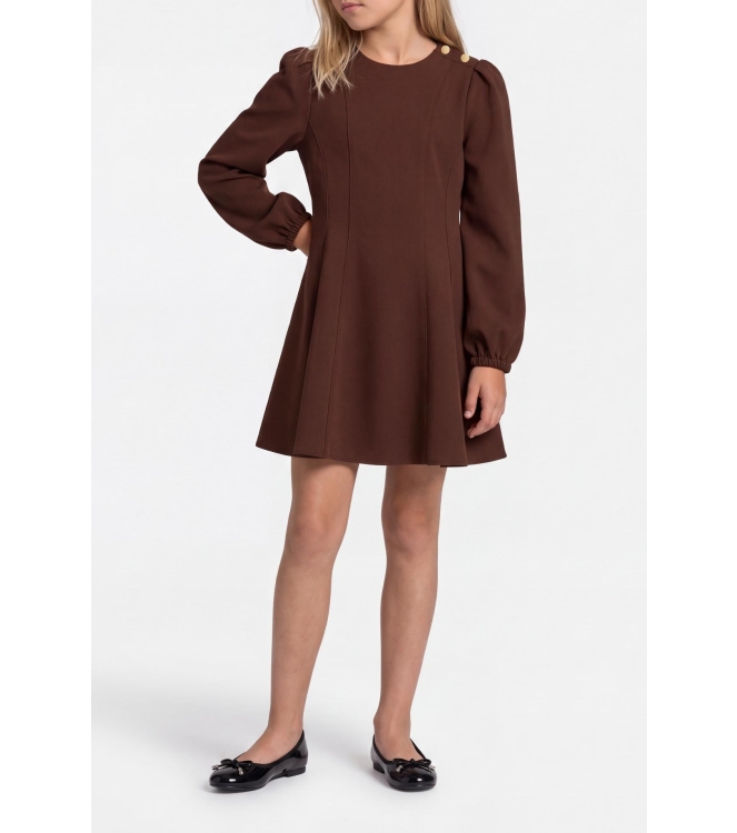 Nik&Nik jurken Dark Chocolate G 5-693 2605
