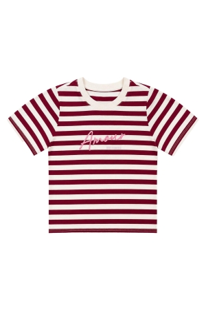 Nik&Nik Cassidie T-Shirt Off White/Deep Burgundy