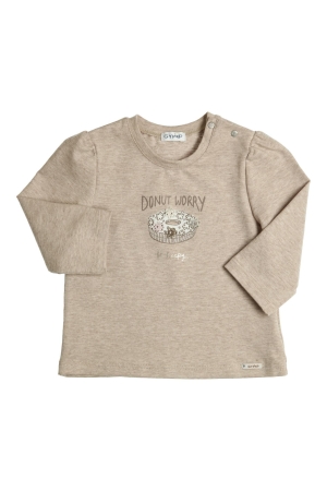 Gymp T-shirt lange mouw Aerochine Beige