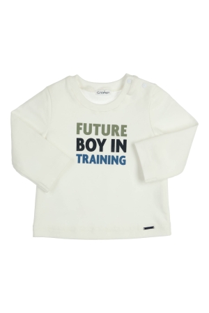 Gymp T-shirt lange mouw Aerodoux Off White - Green