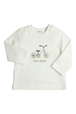 Gymp T-shirt lange mouw Aerodoux Off White - Light Blue
