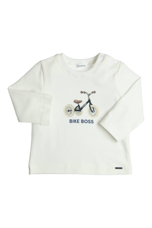 Gymp T-shirt lange mouw Aerodoux Off White - Navy