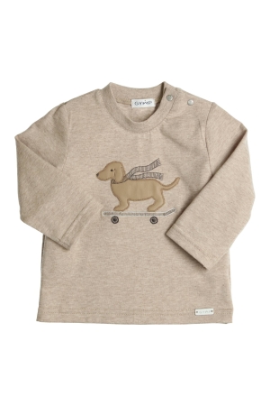 Gymp T-shirt lange mouw Aerochine Beige