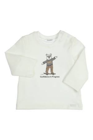 Gymp T-shirt lange mouw Aerodoux Off White - Brown