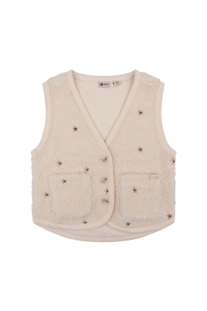 Daily7 Teddy Gilet Embroidery 2020 Sandshell