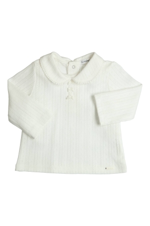 Gymp T-shirt lange mouw Odette Off White